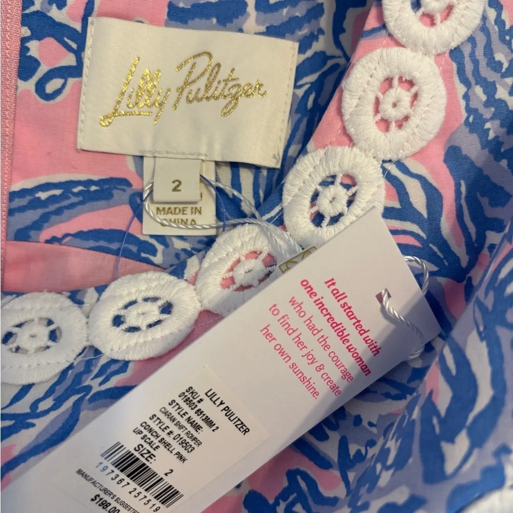 Lilly Pulitzer Ciaran Shift Romper NWT size 2, summer, cotton, beach beauty - Picture 5 of 5